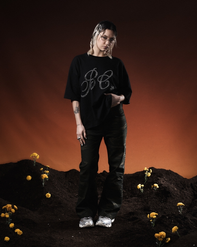 Remera Brillitos Negra