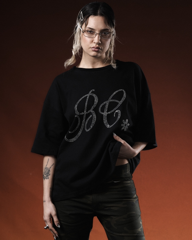 Remera Brillitos Negra