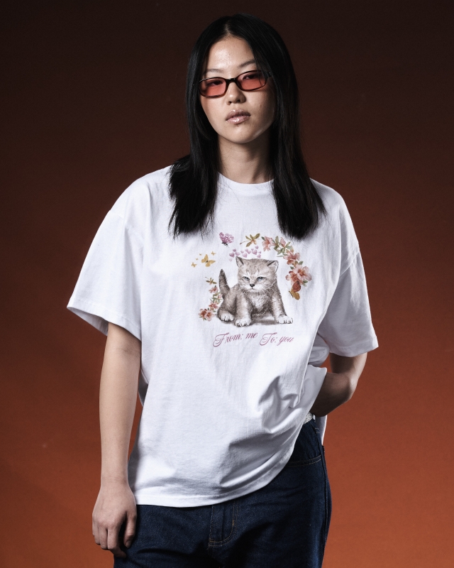 Remera Gatito Blanca