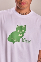 Remera Miau Blanca