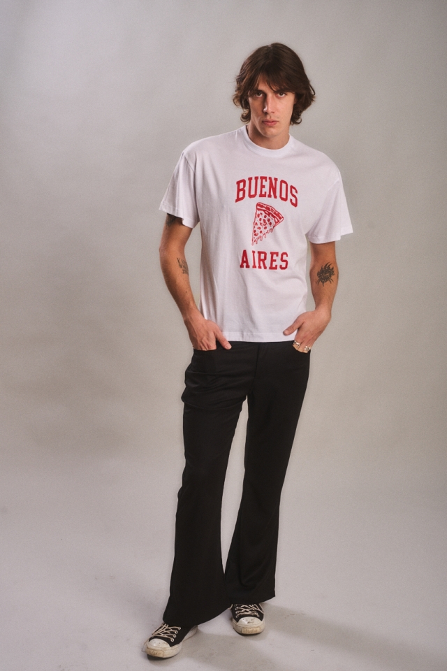 Remera Pizza Blanca