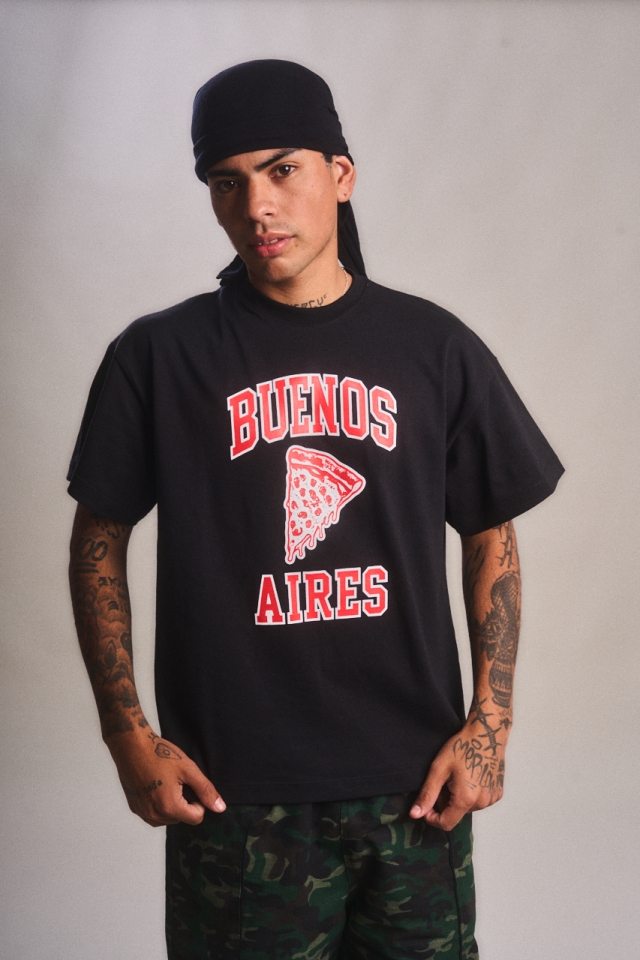Remera Pizza Negra