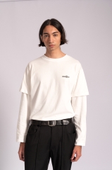 Remera AZ Manga Larga Blanca