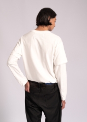 Remera AZ Manga Larga Blanca