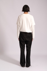 Remera AZ Manga Larga Blanca