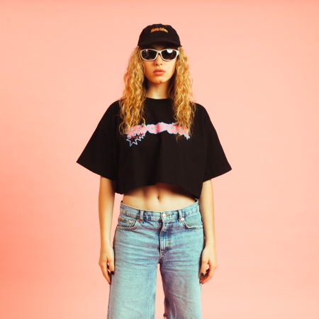 Remera Crop Barrio Estrella Negra